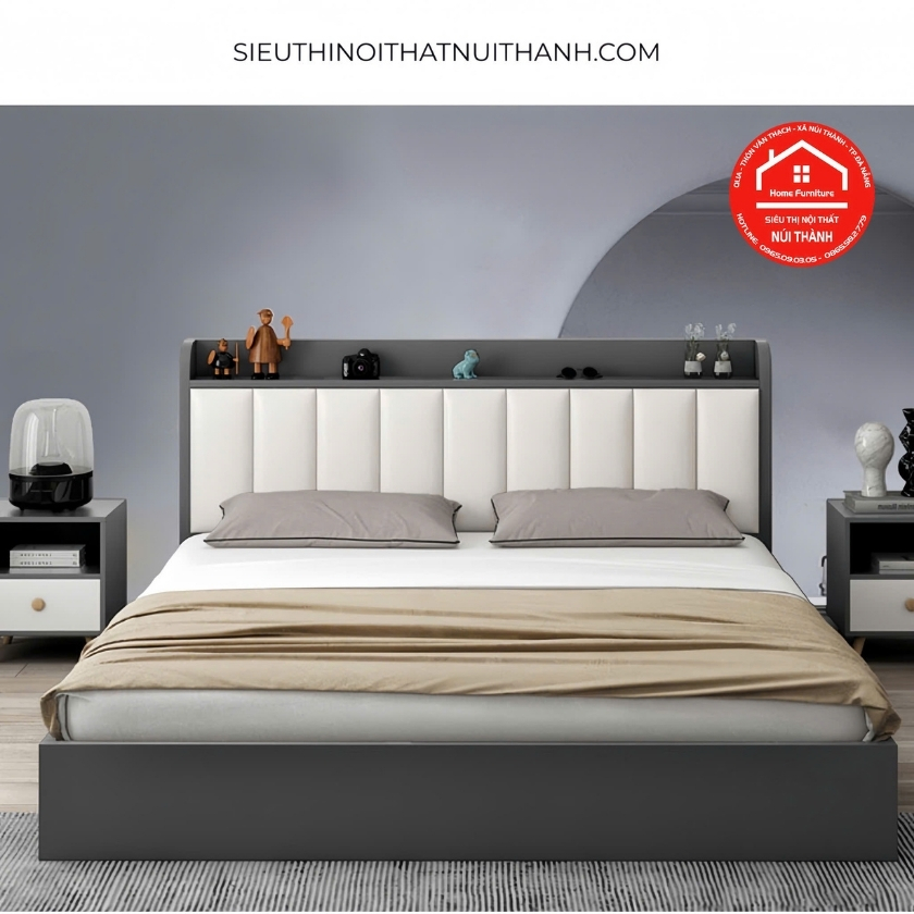 Mẫu giường ngủ gỗ MDF cao cấp