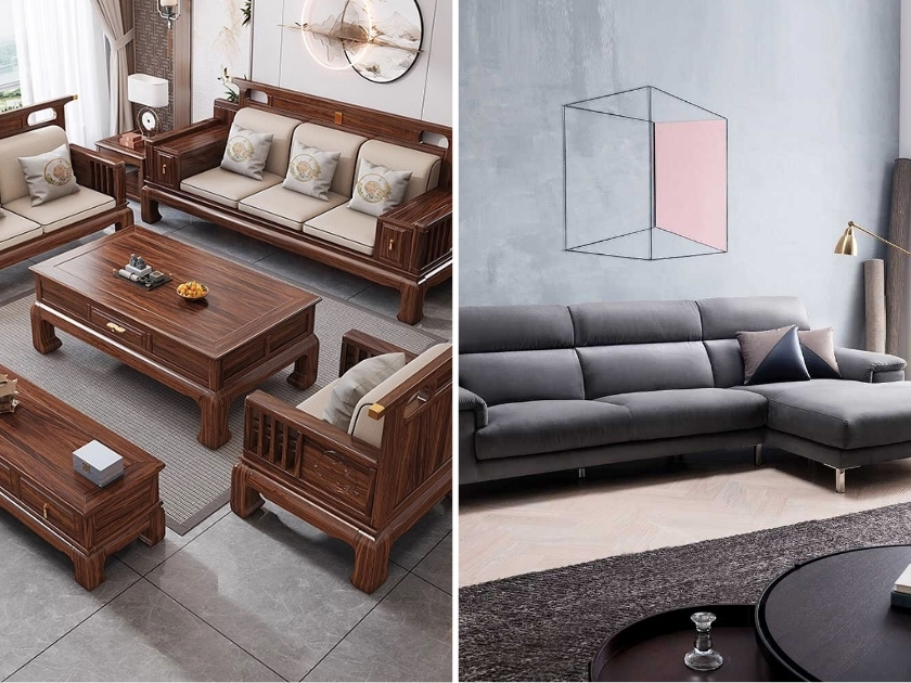 So sánh sofa gỗ tự nhiên và sofa nỉ
