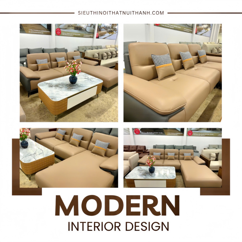 Sofa góc L cao cấp, sang trọng cho phòng khách