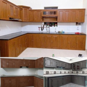Tủ bếp nhôm kính cao cấp – Chống nước, chống mối mọt